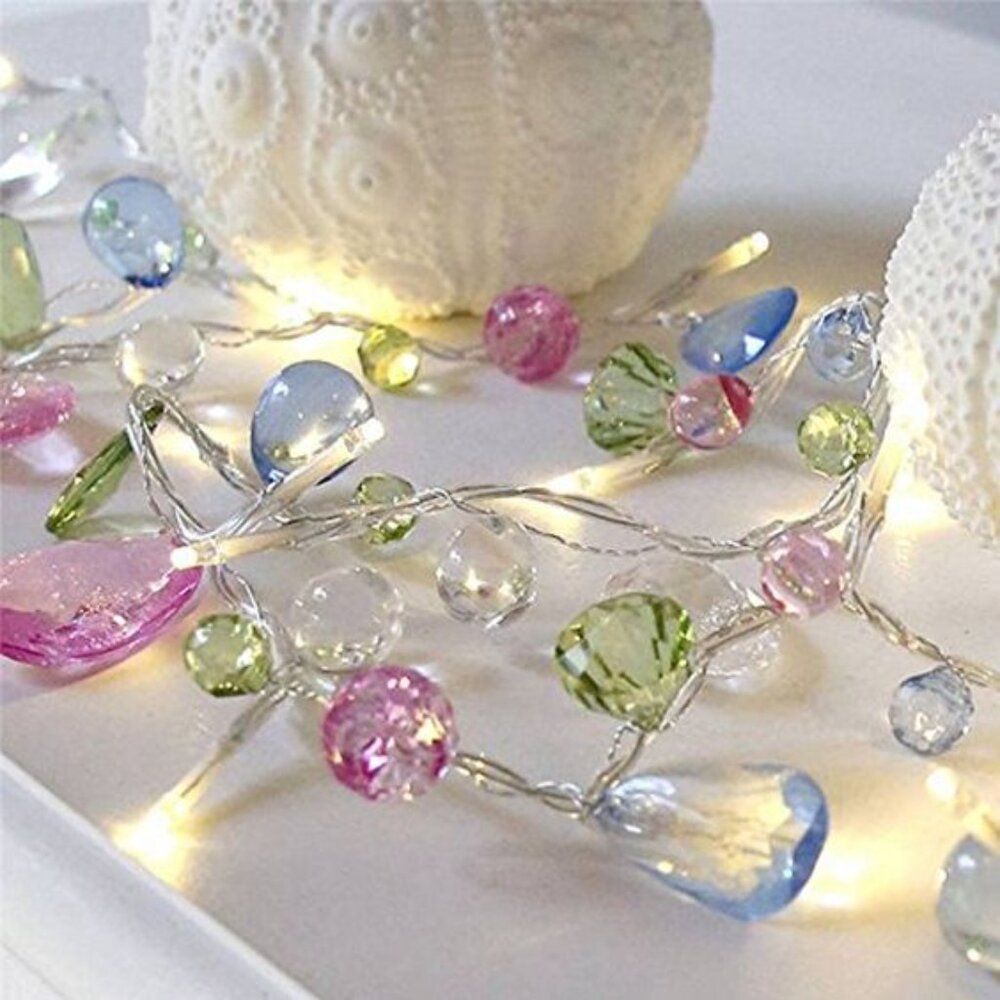 Boho Bohemian Festival Gem Crystal-Cut String Lights Teepee Tent Wall Dorm Room - Picture 4 of 5